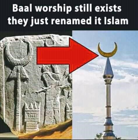 pagan and Islamic crescent symbols similarity